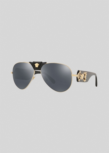 Ochelari de Soare Versace Versace Baroque Pilot Barbati | KFYOTWX-82